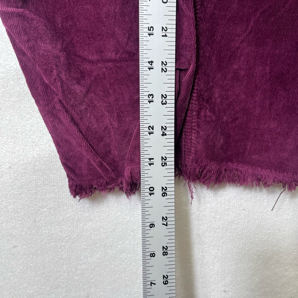 Free People Raw Edge Corduroy Pants Womens 26 Waist Stretch Ankle Cute 2331 - Picture 7 of 10